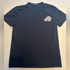 Moncler double logo patch crewneck tee shirt